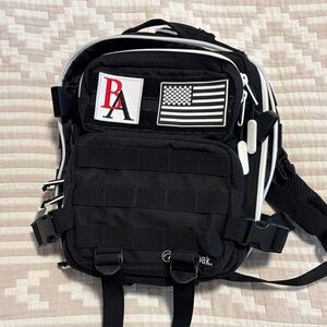 Mini Alpha Wolfpak Black Backpack with Patches